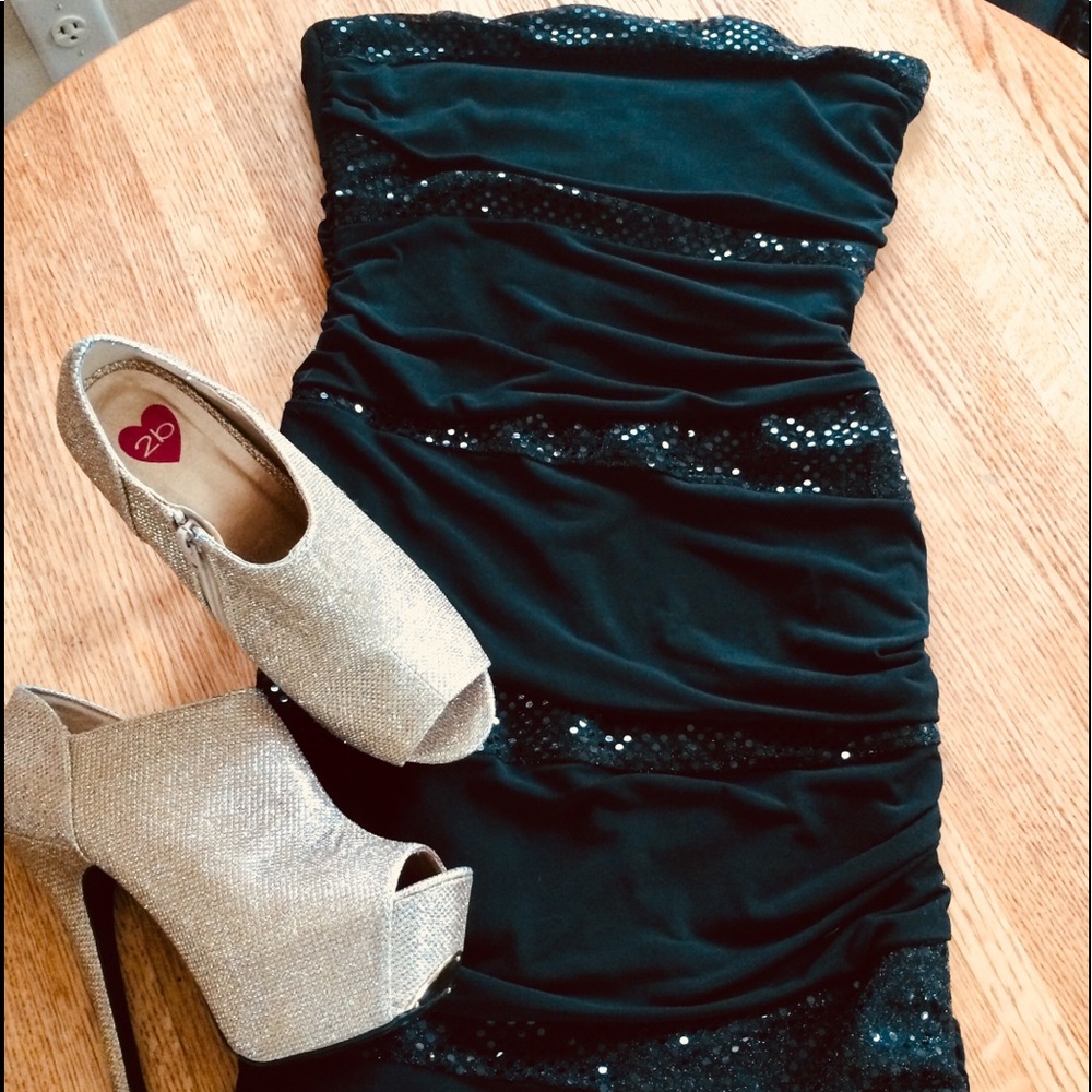 Black Sequin Dress